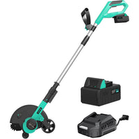 Garvee Cordless Lawn Edger 20V 9" Blade 3-Position Depth Adjustable Lightweight Landscaping Green