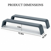 Garvee Trailer Fenders,2 Pack Tandem Axle Trailer Fenders Fit 13"-15" Tires,Heavy Duty Steel Double Axle Trailer Fenders Car Hauler Trailer,Cargo Trailer,Utility Trailer,Landscape Trailer Silver