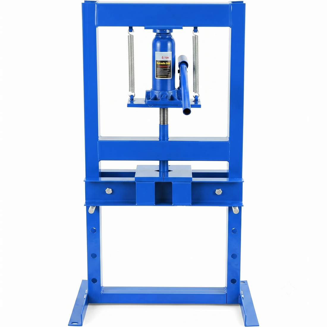 Garvee Hydraulic Press 6 T Capacity Adjustable Shop Press With 2 Press Plates For Metalworking Blue