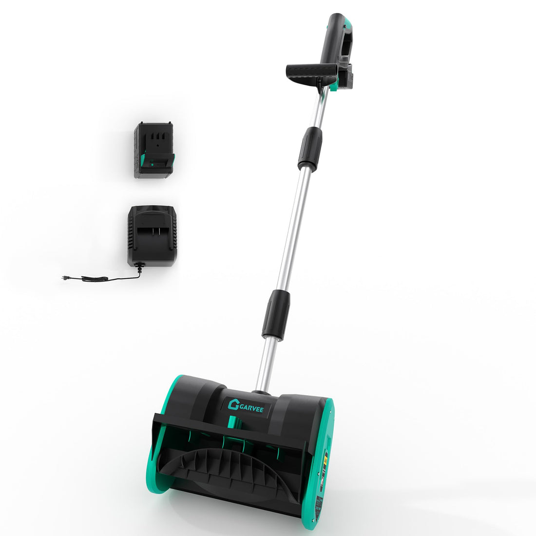 Garvee 12" Cordless Battery Powered Snow Blower - 20V Lightweight with Ergonomic Handle, Detachable Design for Steps and Decks