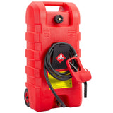 Garvee Fuel Caddy 15 Gallon Portable Diesel Fuel Caddy with Pump, 10ft Hose, Manual Siphon 7.5 L/min, UV-Resistant for Garage and Workshop - Red