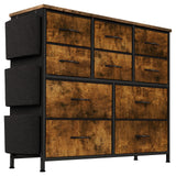 Garvee Dresser with 10 Drawers, Dressers & Chest of Drawers with Wood Tabletop for Bedroom Living Room Entryway - Rustic Brown - Rustic Brown