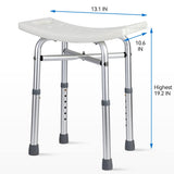 Garvee Shower Bench Adjustable Height Shower Chair 550 LB Capacity Elderly Disabled Safety Comfort