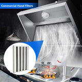 Garvee Set of 6 Commercial Microwave Range Hood Filters – 19.5 x 24.5 x 1.9 in, Stainless Steel Grooved Baffle Design – Heavy-Duty Grease Filter Replacements for Kitchen Exhaust Vents, Durable and Easy to Install, System default_3