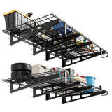 Garvee Garage Wall Mounted Shelves 2x6 FT Heavy-Duty 800 lbs Load Metal Steel Sandblasted Surface Modular Assembly Shop Shed Storage - 
