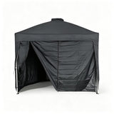 Garvee 9x9ft Pop-Up Canopy Tent Waterproof UPF50+ Oxford Fabric Heavy-Duty Steel Frame Portable with Roller Bag for Beach Market Tailgating - Black