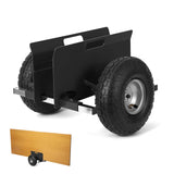 Garvee Panel Dolly with 600 LBS Capacity, Adjustable Clamp, 10" Inflatable Rubber Tires, Alloy Steel, Anti-Scratch Mats, All Terrain, Drywall & Door Transport - Black