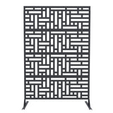 Garvee Decorative Metal Garden Fence Panels - Rust-Resistant Scroll Design, Easy Installation - Aluminum, Geometric Shapes - Yard, Pool, Flower Beds - Black