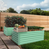 Garvee 2 Pcs 6' X 3' X 2' Steel Garden Bed, Open-Bottom Drainage & 2ft Depth for Root Crops, Heavy-Duty Planter Box for Farm/Backyard,Green - Green