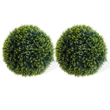 Garvee Set of 2 Artificial Cedar Topiary Balls – 60CM Large UV-Protected Faux Grass Ornaments – Decorative Boxwood Plants with Hanging Chains for Indoor & Outdoor Home, Garden, Wedding – Cedar Grass Ball, Diameter 60CM