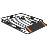 Garvee Roof Rack Basket 51x36x5 Cargo Carrier 200LBS Load Capacity PU Material Easy Installation Black Powder-Coated Universal Fit for SUV Truck RV - Rack
