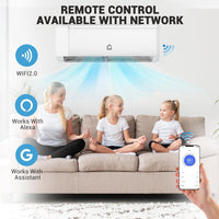 Garvee Split Air Conditioner 9000 BTU Cooling Heating 20 SEER2 WiFi Control Turbo Mode Auto Swing 208/230V Home