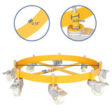 Garvee Heavy Duty Drum Dolly 55 Gallon Steel Barrel Cart 2000 lbs Load Non-Tipping 8 Swivel Casters Durable Metal Mobile Base for Warehouse