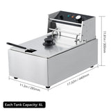 Garvee Electric Deep Fryer Stainless Steel with Basket and Lid for Home Kitchen and Restaurant 10L Capacity 1800W