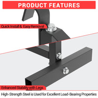 Garvee Shipping Container Shelving Brackets 4PCS, 3-Tier 22''D x 60''H Black Powder Coated Steel Shelf Support for Cargo Storage, Easy to Hang and Remove for Heavy Duty Containers, Workbenches