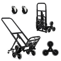 Garvee 330 LBS Stair Climbing Dolly with 10 Wheels, Folding Design, Telescoping Handle, Heavy-Duty Steel, Easy Use, Office & Warehouse Moving