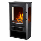 Garvee 3-Sided Electric Fireplace Multicolor LED Panoramic Flame View Adjustable Heat 750/1500W Freestanding Black Finish Living Room