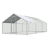 Garvee Extra Large Walk-In Metal Chicken Coop Heavy-Duty Galvanized Steel Waterproof UV-Resistant Cover Predator-Proof Mesh Lockable Door Spacious 193sqft Backyard Farm