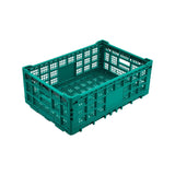 Garvee 10 PCS Green Collapsible Plastic Transfer Box - Foldable, Stackable, Heavy-Duty Durable PP Plastic with Portable Handle for Home & Office Storage - Green