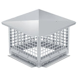 Garvee Heavy-Duty 304 Stainless Steel Chimney Cap for Outdoor Clay Flue Tile - Weatherproof Mesh Cover with Spark Arrestor - Easy DIY Bottom Installation, Adjustable Fit (11"-13"), Animal Guard - Silver, Size 13x13