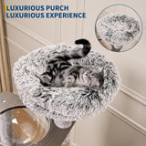 Garvee Multi-Functional Cat Tree Tower with Litter Box Enclosure – Large Condo, Hammock, Washable Cushions, Food Station, Storage, Scratching Posts, Cat Cave – For Indoor Cats, Gray ND
