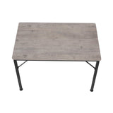 Garvee Modern Rectangular Dining Table for 4-6 People, 110x70x77 cm with Sturdy Metal Frame & Wood Top, Easy Assembly, Space-Saving Kitchen or Dining Room Table - Vintage Brown