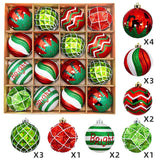 Garvee 2.36 Inch Christmas Decorations Christmas Tree Decorations 16-Pack Premium Christmas Ball Ornaments, Shatterproof Decorations Set for Luxury Holiday Displays and Seasonal Home Accents - Red Gold