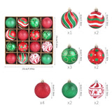 Garvee 2.36 Inch Christmas Decorations Christmas Tree Decorations 16-Pack Premium Christmas Ball Ornaments, Shatterproof Decorations Set for Luxury Holiday Displays and Seasonal Home Accents - Red White Green