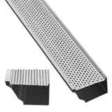 Garvee Aluminum Gutter Guard Leaf Filter 6 Inch Width Rust-Resistant Weatherproof 0.157" Mesh DIY Installation All-Purpose Fit for Roofs & Gutters
