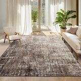 Garvee Area Rug, 8x10 ft Taupe Modern Abstract Ombre Carpet, Machine Washable, Soft Faux Cashmere Polyester, Low Pile Non-Slip Backing, Foldable Indoor Floor Covering for Living Room, Bedroom, Dining Room, Home Office and Apartment - Taupe