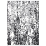 Garvee 5x7 ft Area Rug, Black Grey Modern Abstract Tree Bark Design, Washable Low Pile Polyester Carpet with Soft Faux Cashmere Surface, Non-Slip Backing, Reinforced Edges and Foldable Construction for Living Room, Bedroom and Dining Room - Black Grey