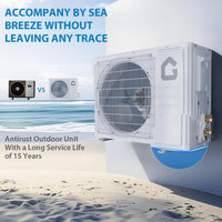 Garvee Split Air Conditioner 9000 BTU Cooling Heating 20 SEER2 WiFi Control Turbo Mode Auto Swing 208/230V Home