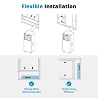 Garvee 8,000 BTU Portable Air Conditioners, Portable AC Unit for Room up to 350 sq.ft, Standing Air Conditioner with Cool, Dehumidifier & Fan Modes Remote Control, 24H Timer, Sleep Mode, Installation Kit