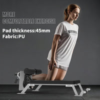 Garvee Banc à ischios-jambiers et fessiers réglable Nordic Curl Machine avec roues pour salle de sport à domicile 116,6 x 45,7 x 34,8 cm Blanc