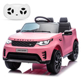 Garvee Ride P Series 12V Kids Ride On Car Land Rover Style Dual Motors 3 Speed Modes 4.5Ah Battery Safety Seatbelt Remote Control Black Outdoor Play - Pink - Pink