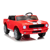 Garvee 2 Seater Ride On Electric Car 24V 7AH with Remote Control, 2 Speeds, Safety Belt, LED Lights, Music, Licensed Shelby GT350, Red, for Kids 3+ - Red