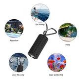 Garvee USB Aquarium Air Pump Portable Mini Quiet Fish Tank Oxygen Pump for Aquariums Black, Energy-Saving USB Oxygenator with Air Stone for Small Fish Tank & Outdoor Fishing - Black