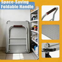Garvee Heavy Duty Platform Truck Cart 1800LBS Capacity Steel Flatbed Dolly 36x24 Large Utility Cart Foldable Hand Truck Warehouse Garage Shipping Moving