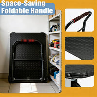 Garvee Heavy Duty Platform Truck Cart, Steel Flatbed Dolly with 6" Swivel Wheels and Brakes, Foldable Hand Truck for Warehouse, Garage, Shipping, 36"x24", Black