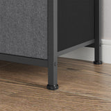 Garvee 8-Drawer Dresser TV Stand with Power Outlets & LED Lights for Bedroom Living Room Closet Hallway, Dark Gray, Wide Storage for 55'' TV - Grey