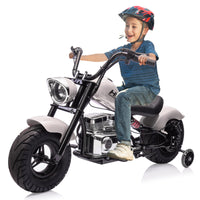 Garvee 36V Kids Electric Dirt Bike With 2 Training Wheels For Ages 14+, 350W Brushless Motor, White