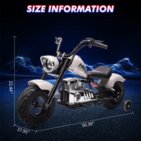 Garvee 36V Kids Electric Dirt Bike With 2 Training Wheels For Ages 14+, 350W Brushless Motor, White