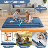 Garvee Twin Size Futon Mattress Japanese Floor Mattress Navy Blue 3 Inch Thick Roll Up Tatami Mat for Kids Adults Dorm Floor Mattress Pad - Navy Blue