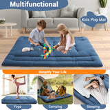 Garvee Futon Mattress Japanese Floor Mattress Full Size Navy Blue Foldable Tatami Mat for Camping Travel - Navy Blue