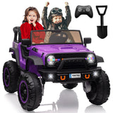 Garvee 24V 2 Seaters Kids Ride Truck with Remote Control, 180W Motor, 7Ah Battery, Purple, Electric Ride-On Car for Toddlers 3+