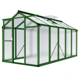 Garvee 6'x10' Walk-in Greenhouse – Vented Roof, Adjustable Vent, Windproof Aluminum Frame, Lockable Door, Green - Green