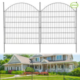 Garvee Decorative Garden Fence 10 Panels No Dig Rustproof Metal Wire Animal Barrier Outdoor Yard Patio 32in H x 24ft L Black