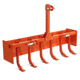 Garvee 55" Box Blade for Tractor, Box Scraper for Tractor 3 Point Hitch, Box Blade Suitable for CAT-0 & CAT-1 Tractors - Orange