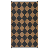 Garvee Reversible Outdoor Rug 9x18ft – Waterproof & UV-Resistant Plastic Straw Patio Carpet with Carry Bag, Easy Clean for RV, Camping, Deck, Backyard, Beach – Black/Brown, 9x18ft (270x549cm) US - Beige