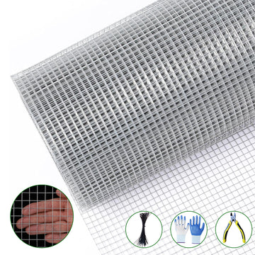 Garvee 1/2inch 72 In×100 Ft 19 Gauge, Chicken Wire Fence Wire Mesh Fence Galvanized Steel Poultry Netting Garden Fence Tree Guard Wire Fence Rolls Hardware Cloth for Yard Vegetable Plant Protection, Sliver